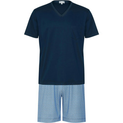 Textiel Heren Pyjama's / nachthemden Mey Nachtkleding Kort Blauw Blauw