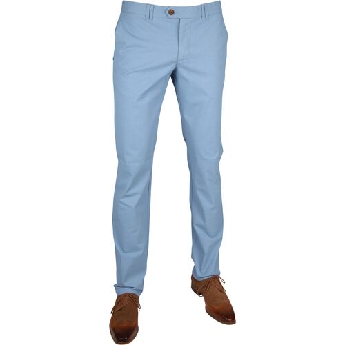 Textiel Heren Broeken / Pantalons Suitable Dante Chino Dessin Lichtblauw Blauw