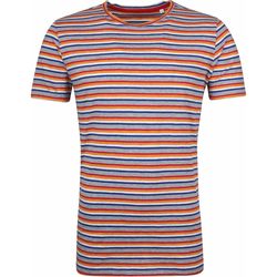 Textiel Heren T-shirts & Polo’s Knowledge Cotton Apparel T-shirt Alder Strepen Multicolour