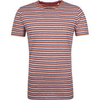 Textiel Heren T-shirts & Polo’s Knowledge Cotton Apparel T-shirt Alder Strepen Multicolor