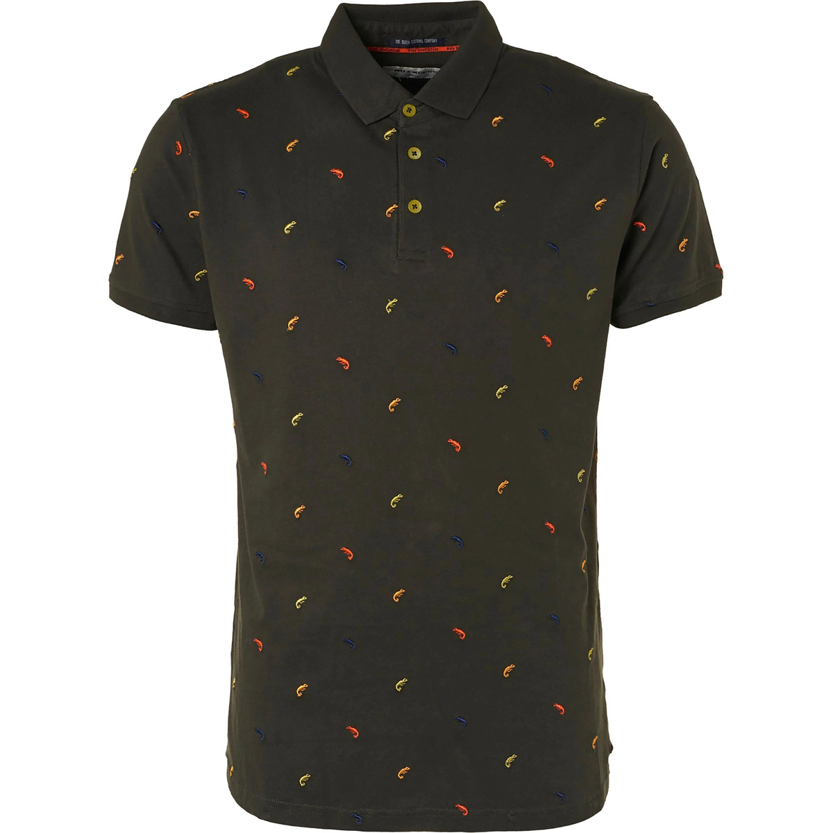 Textiel Heren T-shirts & Polo’s No Excess No-Excess Polo Donkergroen Print Groen