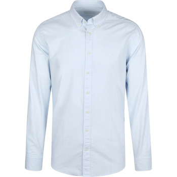 Textiel Dames Overhemden Hackett Overhemd Garment Dyed Oxford Blauw Blauw