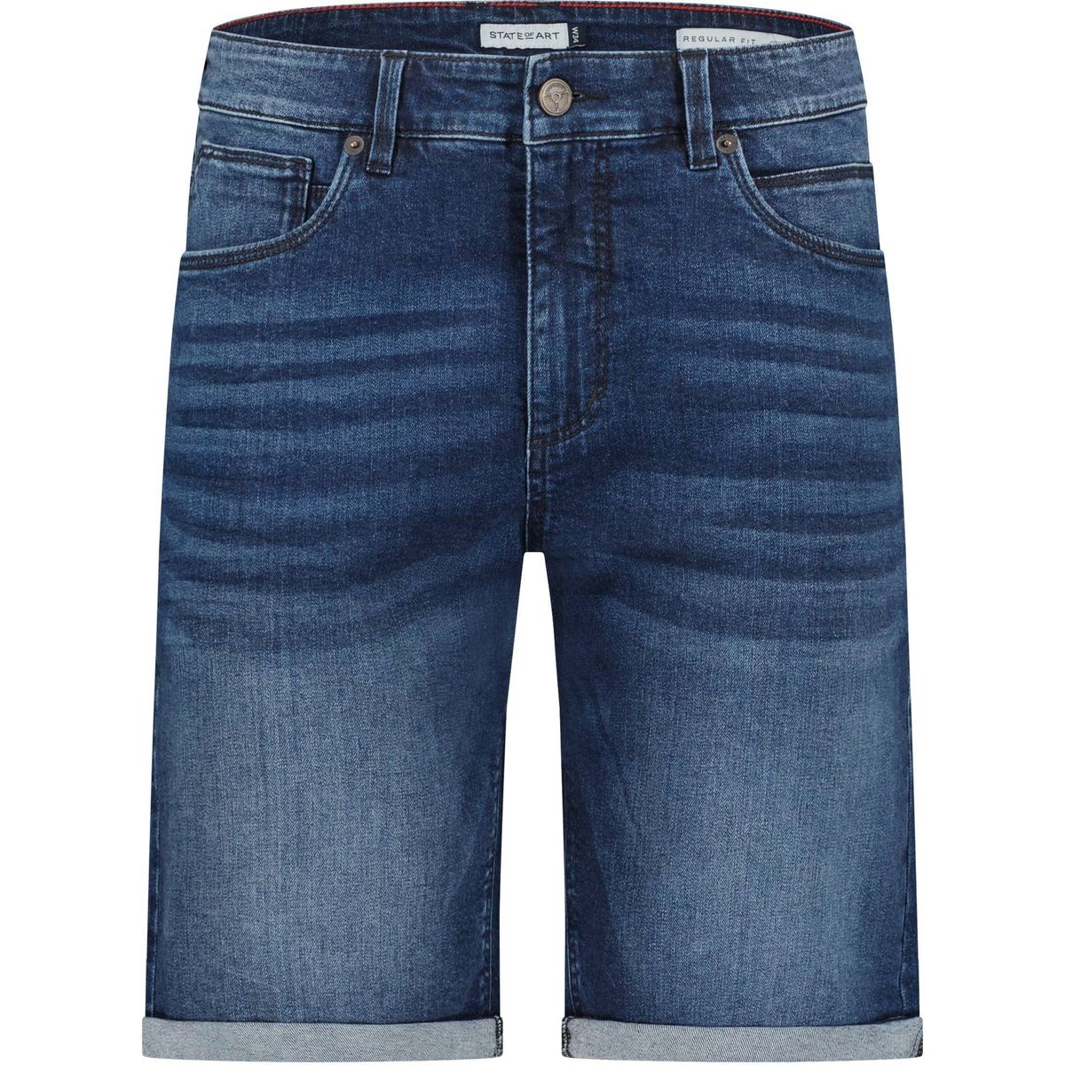 Textiel Heren Broeken / Pantalons State Of Art Denim Shorts Donkerblauw Blauw