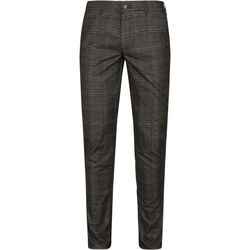 Textiel Heren Broeken / Pantalons Suitable Chino Pico Ruiten Bruin Bruin