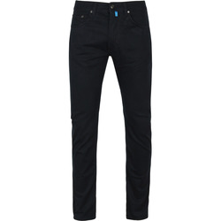 Textiel Heren Broeken / Pantalons Pierre Cardin 5 Pocket Broek Antibes Donkerblauw Blauw