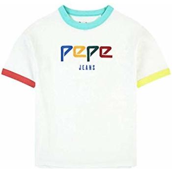 Textiel Meisjes T-shirts korte mouwen Pepe jeans  Wit