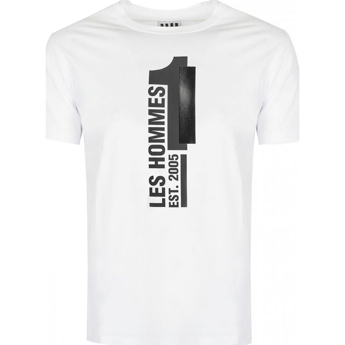Textiel Heren T-shirts korte mouwen Les Hommes LLT205 721P | Round Neck T-Shirt Wit