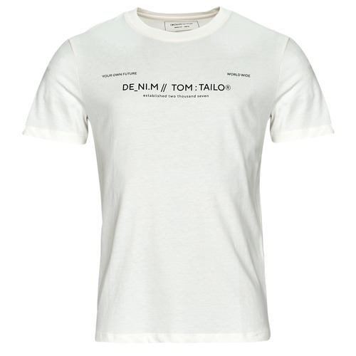 Textiel Heren T-shirts korte mouwen Tom Tailor 1035581 Wit