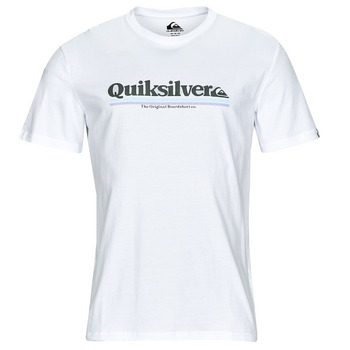Textiel Heren T-shirts korte mouwen Quiksilver BETWEEN THE LINES SS Wit / Blauw