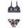 Textiel Meisjes Bikini Roxy VACAY FOR LIFE CROP TOP SET Marine / Roze