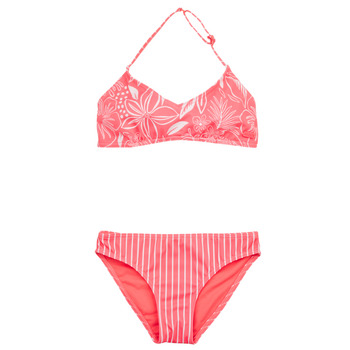 Textiel Meisjes Bikini Roxy VACAY FOR LIFE TRI BRA SET Roze / Wit