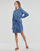 Textiel Dames Korte jurken Pieces PCOSALINA LS MIDI DNM MB DRESS Blauw