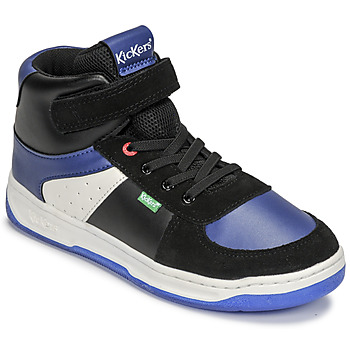 Schoenen Jongens Hoge sneakers Kickers KICKALIEN Zwart / Blauw / Wit