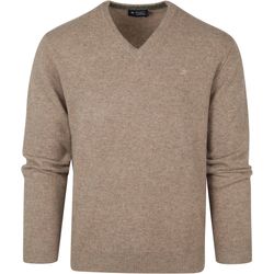 Textiel Heren Sweaters / Sweatshirts Hackett Lamswollen Trui Beige Beige