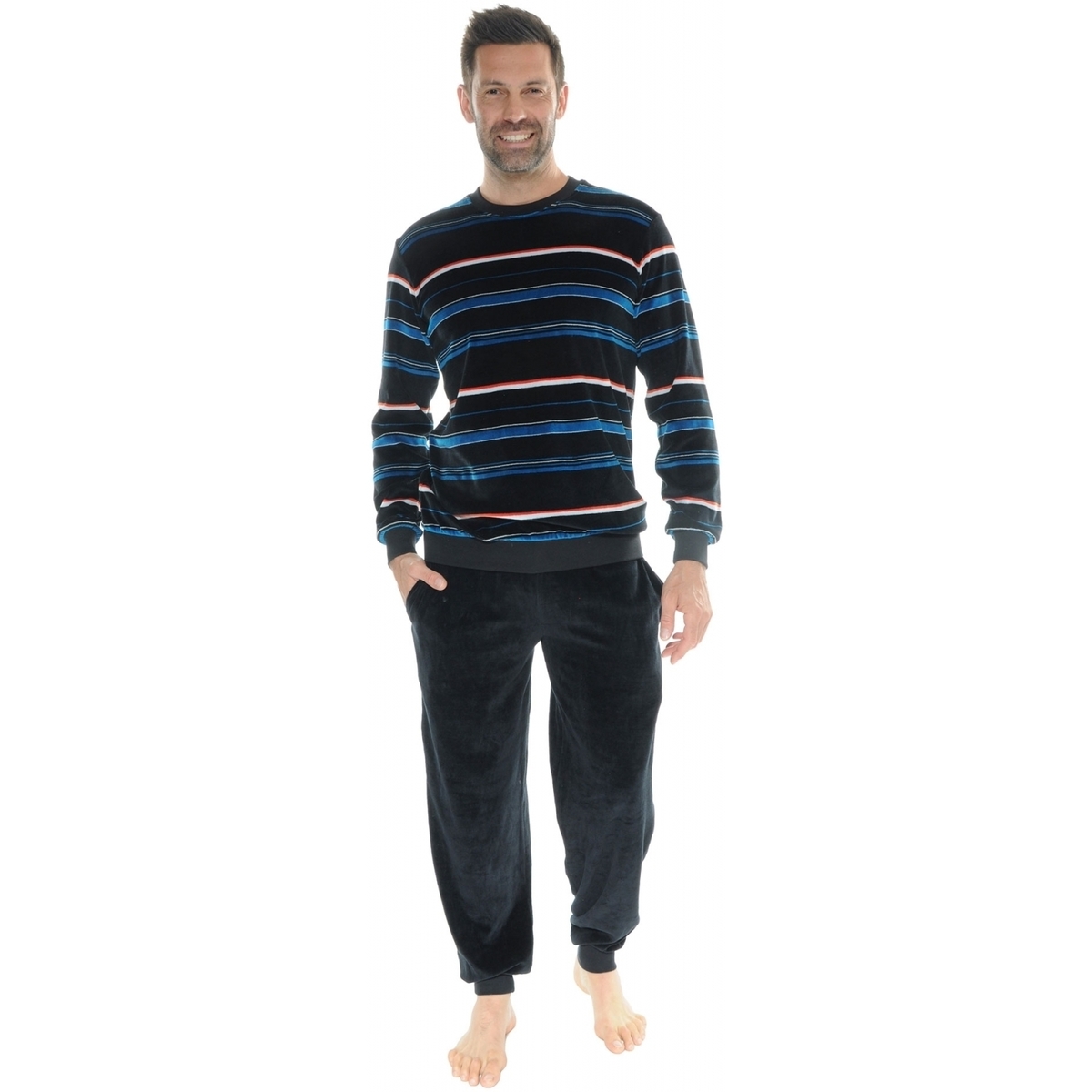 Textiel Heren Pyjama's / nachthemden Christian Cane IDELBERT Zwart