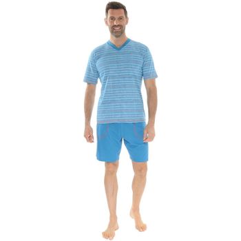 Textiel Heren Pyjama's / nachthemden Christian Cane NATAN Blauw