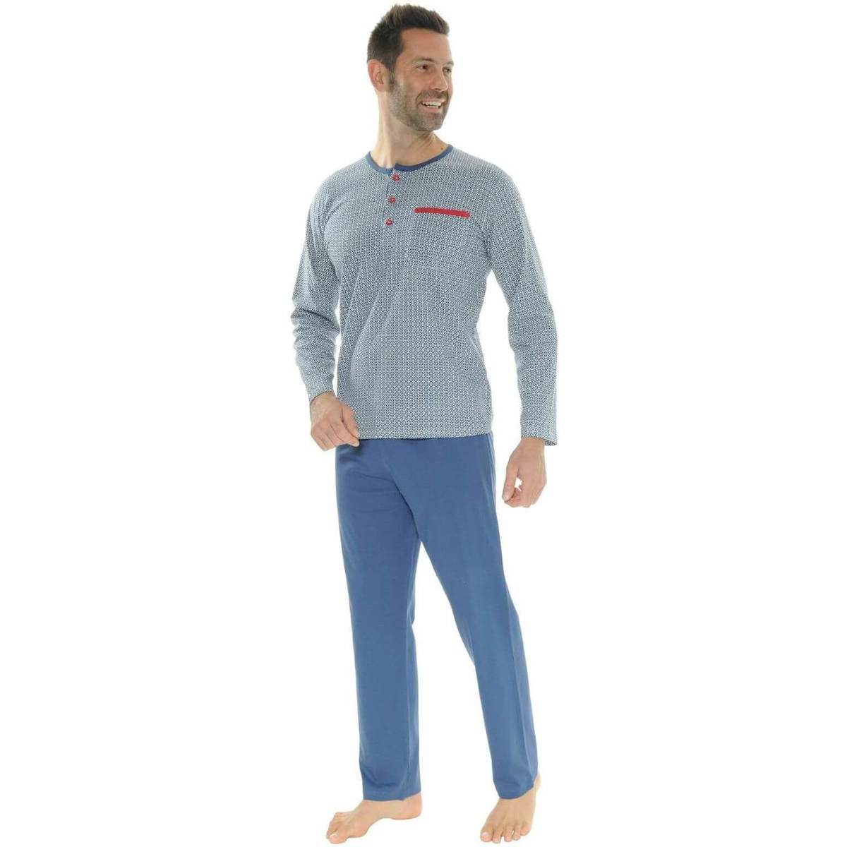 Textiel Heren Pyjama's / nachthemden Christian Cane NAEL Blauw