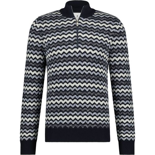 Textiel Heren Sweaters / Sweatshirts State Of Art Half Zip Donkerblauw Print Blauw