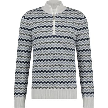Textiel Heren Sweaters / Sweatshirts State Of Art Half Zip Grijsblauw Print Blauw