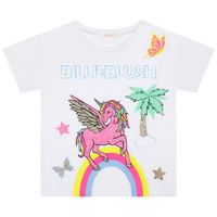 Textiel Meisjes T-shirts korte mouwen Billieblush U15B02-10P Wit / Roze