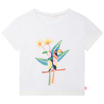 Textiel Meisjes T-shirts korte mouwen Billieblush U15B25-10P Wit