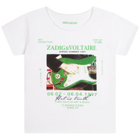 Textiel Meisjes T-shirts korte mouwen Zadig & Voltaire X15381-10P-J Wit