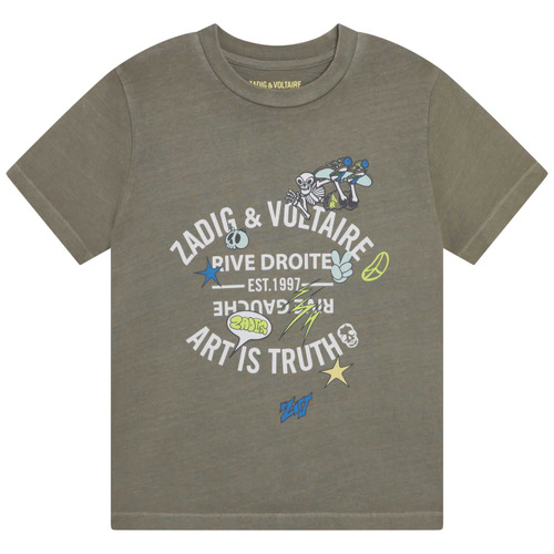 Textiel Jongens T-shirts korte mouwen Zadig & Voltaire X25353-72E-J Groen / Clair