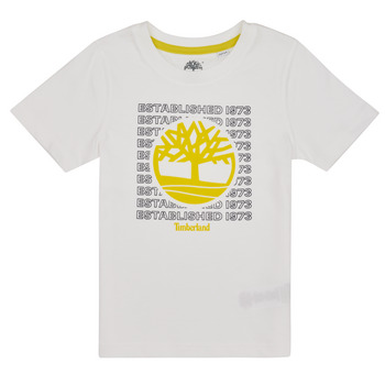 Textiel Jongens T-shirts korte mouwen Timberland T25T97 Wit