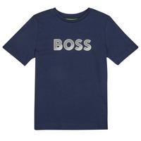 Textiel Jongens T-shirts korte mouwen BOSS J25O03-849-J Marine