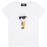 Textiel Meisjes T-shirts korte mouwen Karl Lagerfeld Z15417-N05-B Wit