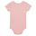 Textiel Kinderen Pyjama's / nachthemden Levi's LHN BATWING ONESIE HAT BOOTIE Roze / Wit