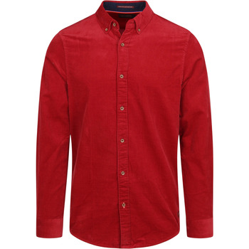 Textiel Heren Overhemden lange mouwen Scotch & Soda Overhemd Corduroy Rood Rood