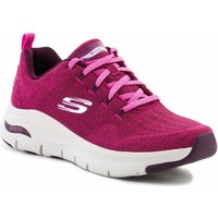 Schoenen Dames Fitness Skechers Arch Fit Comfy Wave Raspberry 149414-RAS Roze