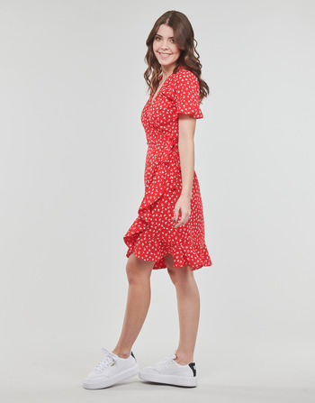 Only ONLOLIVIA S/S WRAP DRESS Rood