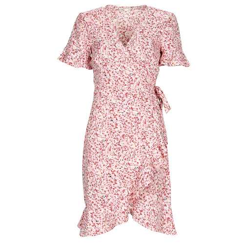 Textiel Dames Korte jurken Only ONLOLIVIA S/S WRAP DRESS Roze