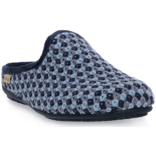 Schoenen Dames Leren slippers Grunland BLU B5FAYE Blauw