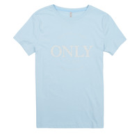 Textiel Meisjes T-shirts korte mouwen Only KOGWENDY S/S LOGO TOP BOX CP JRS Blauw