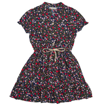 Textiel Meisjes Korte jurken Only KOGLUNA MONIQUE STRING TIE S/S DRESS PTM Multicolour