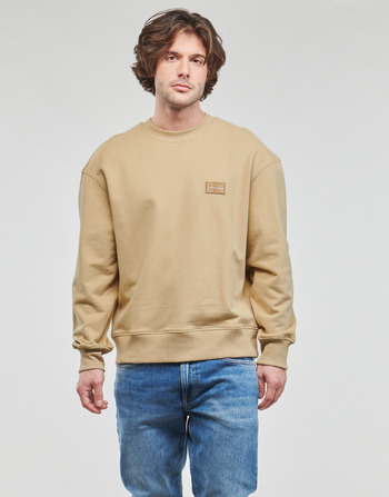 Textiel Heren Sweaters / Sweatshirts Calvin Klein Jeans SHRUNKEN BADGE CREW NECK Beige