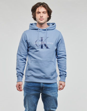 Textiel Heren Sweaters / Sweatshirts Calvin Klein Jeans MONOLOGO REGULAR HOODIE Blauw