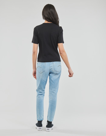 Calvin Klein Jeans RIB SHORT SLEEVE TEE Zwart