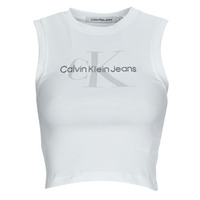 Textiel Dames T-shirts korte mouwen Calvin Klein Jeans ARCHIVAL MONOLOGO RIB TANK TOP Wit