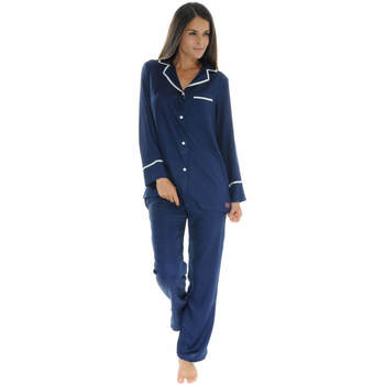 Textiel Dames Pyjama's / nachthemden Le Pyjama Français ROANNAISE Blauw