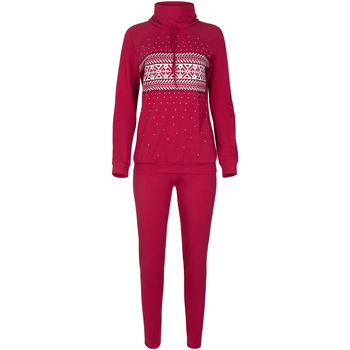 Textiel Dames Pyjama's / nachthemden Lisca Pyjama binnenkleding legging top lange mouwen Starlight Rood