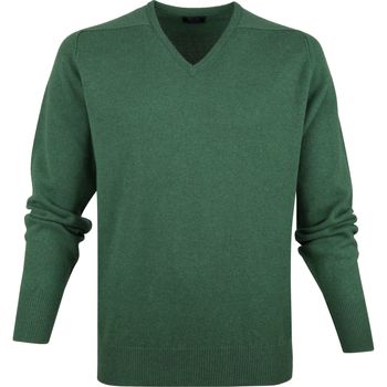 Textiel Heren Sweaters / Sweatshirts William Lockie V-Hals Lamswol Groen Groen