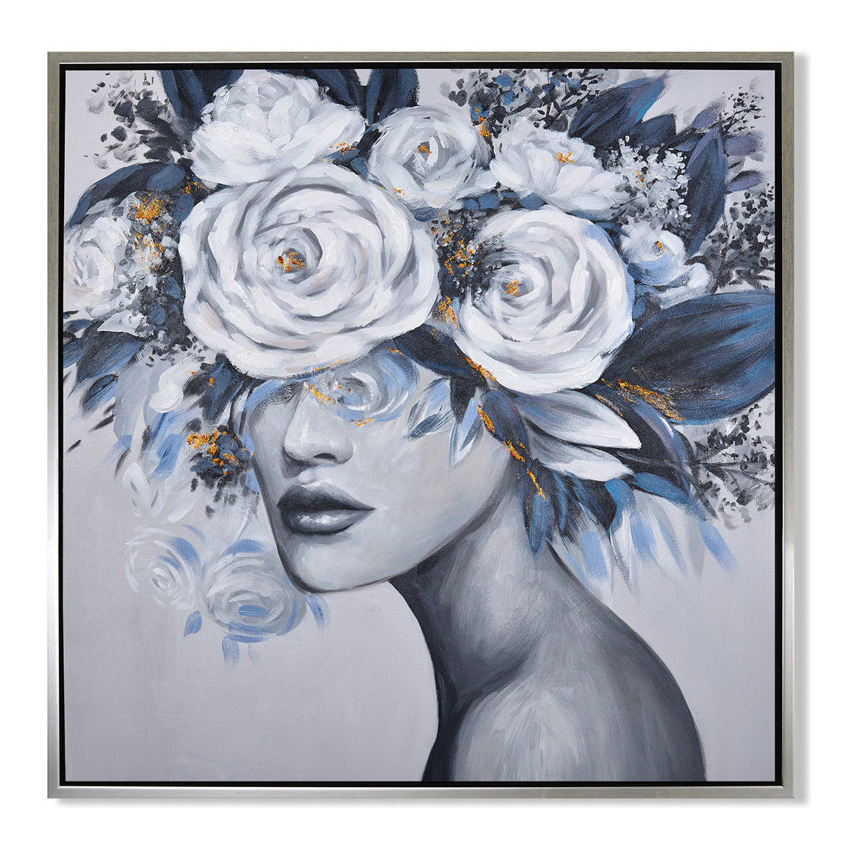 Wonen Schilderijen Signes Grimalt Flores Raakte De Vrouwelijke Doos Aan Blauw