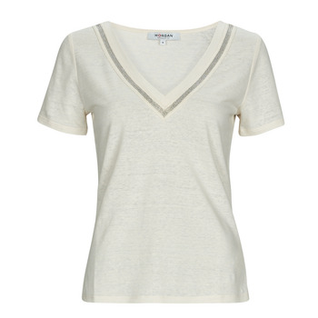 Textiel Dames T-shirts korte mouwen Morgan DRESS Ivory
