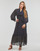 Textiel Dames Lange jurken MICHAEL Michael Kors ASTOR PRNT DRESS Marine / Beige