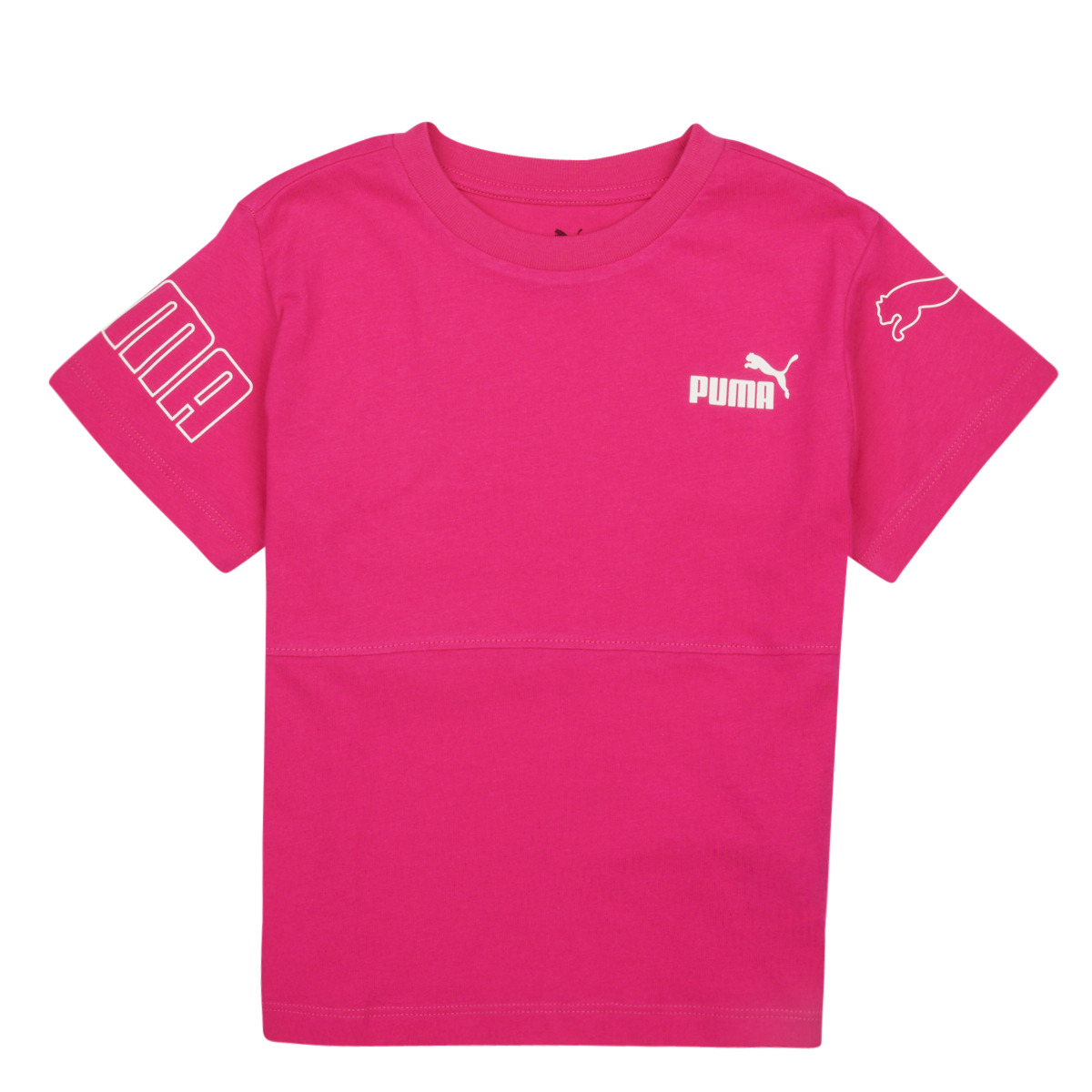 Textiel Meisjes T-shirts korte mouwen Puma PUMA POWER COLORBLOCK Roze