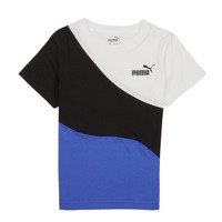 Textiel Jongens T-shirts korte mouwen Puma PUMA POWER Zwart / Blauw